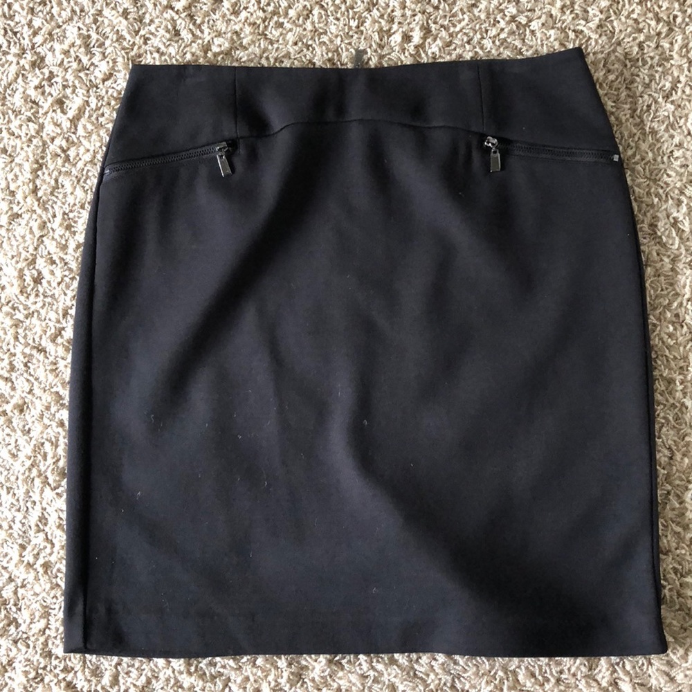 Black mini skirt